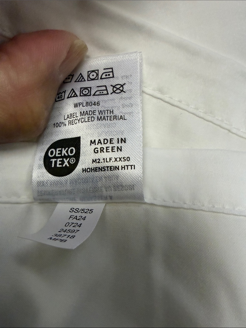 Hotel Collection White 100% Cotton Top Sheet only - Picture 7 of 8